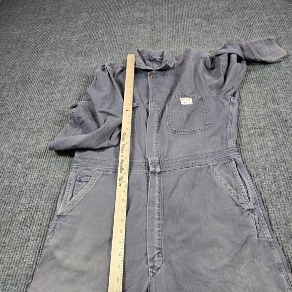 Vintage Penneys Big Mac Coveralls Mens 40L Gray Sanforized Herringbone Twill 50s - Picture 15 of 16